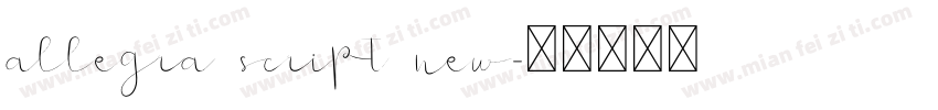 allegra script new字体转换